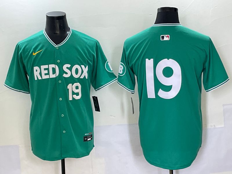 Men 2025 Boston Red Sox 19 No Name Dark Green Joint Name Nike MLB Jersey style 3